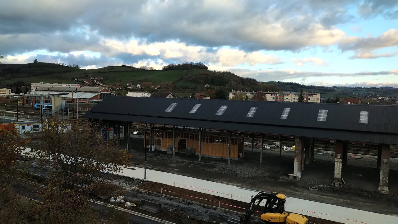 Couverture et renfort charpente du Pôle d'Echange Intermodal à Aurillac